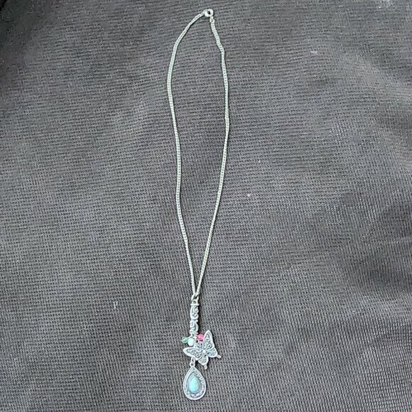 Vintage Aztec Bohemian Medallion Butterfly Necklace - Picture 7 of 15